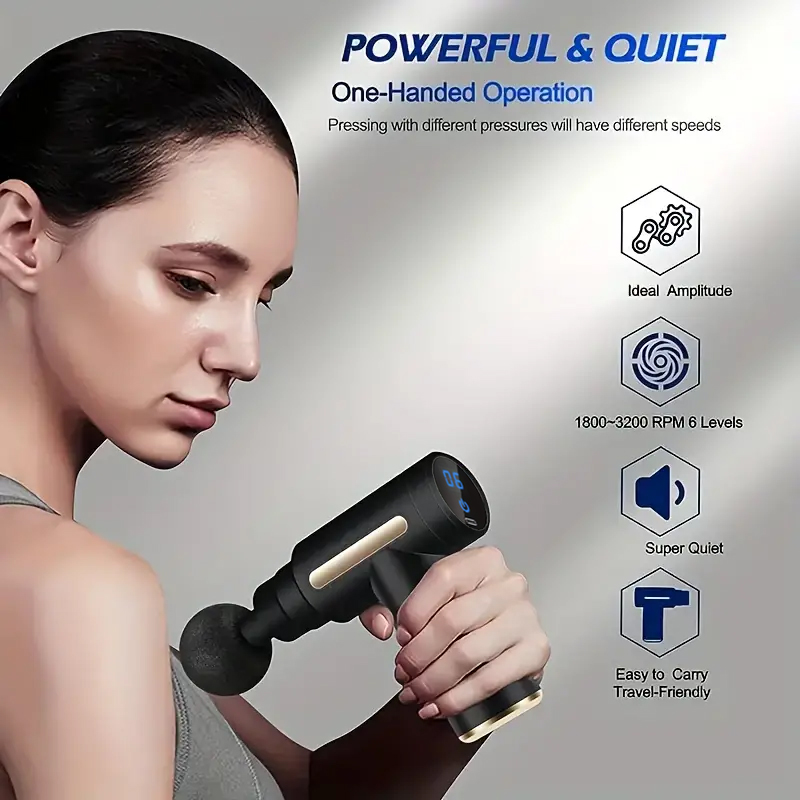 ปืนนวดไฟฟ้าแบบเคาะเพื่อผ่อนคลา - Health Wellness บทวิจารณ์และราคา