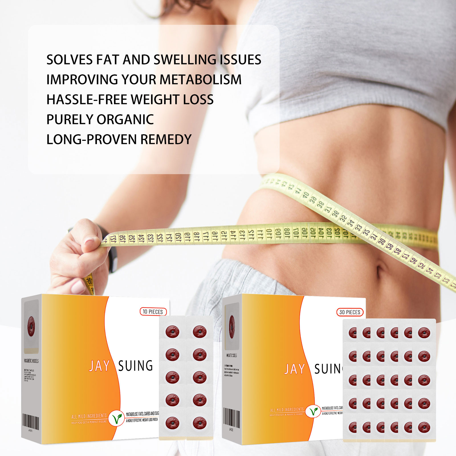 แผ่นแปะสมุนไพรลดหน้าท้อง ลดน้ำ - Herbal Weight บทวิจารณ์และราคา