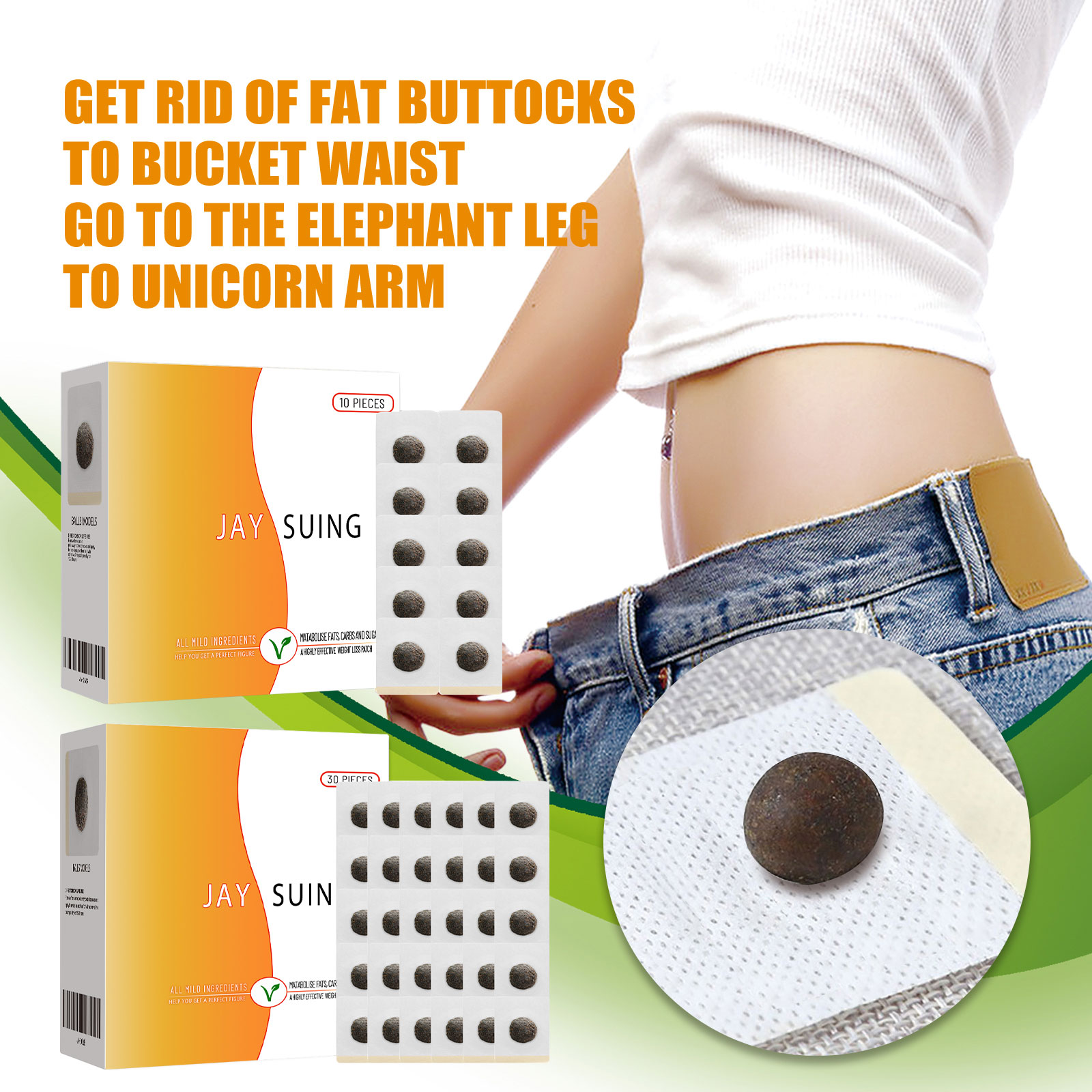 สมุนไพร Belly ปุ่ม Slimming Pa - Herbal Weight บทวิจารณ์และราคา